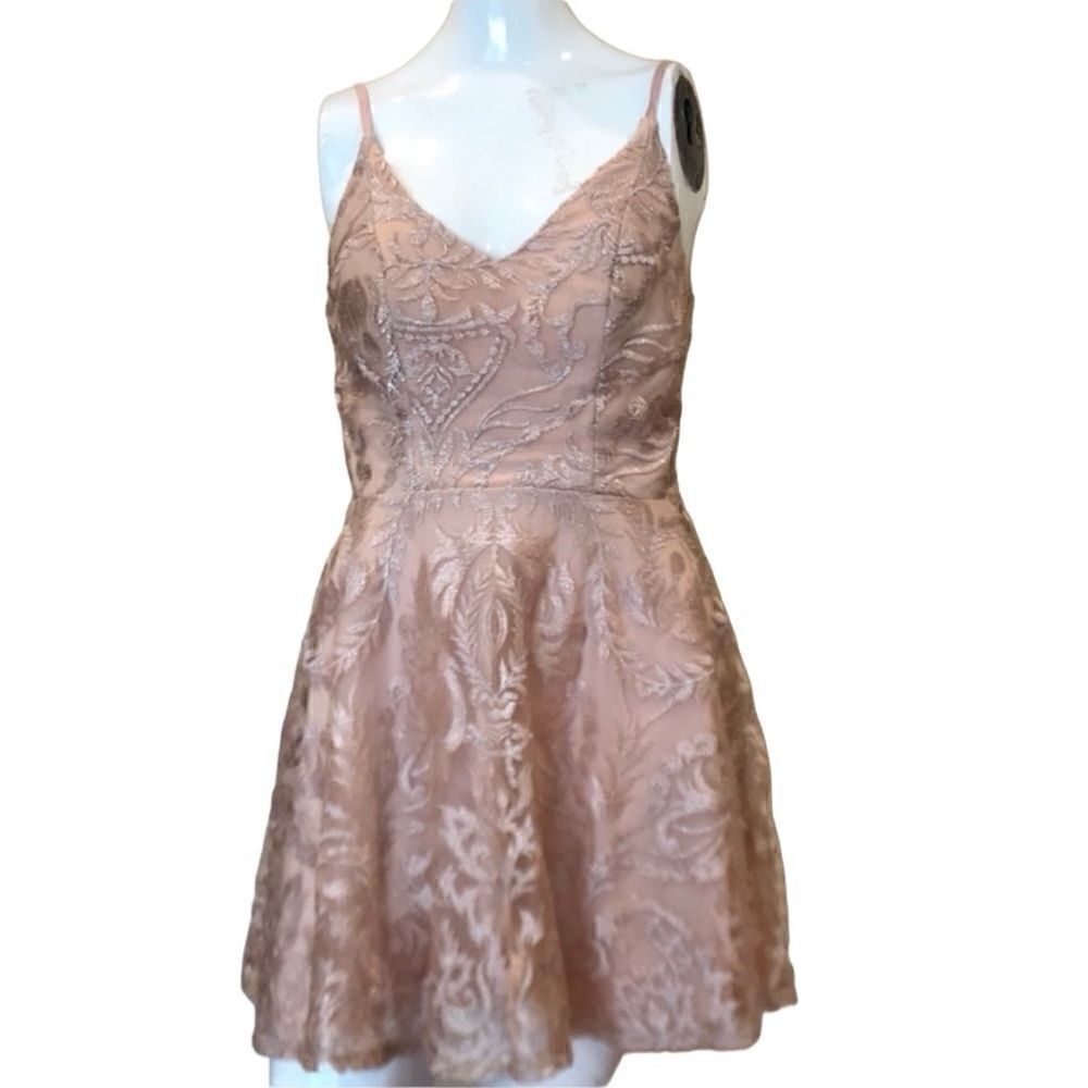 Macy’s Speechless Nude Party Dress Sz.5 NWT